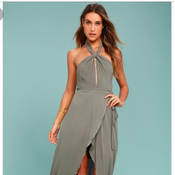 Lulu's Dresses & Skirts - NWT Lulus Marisha halter wrap dress